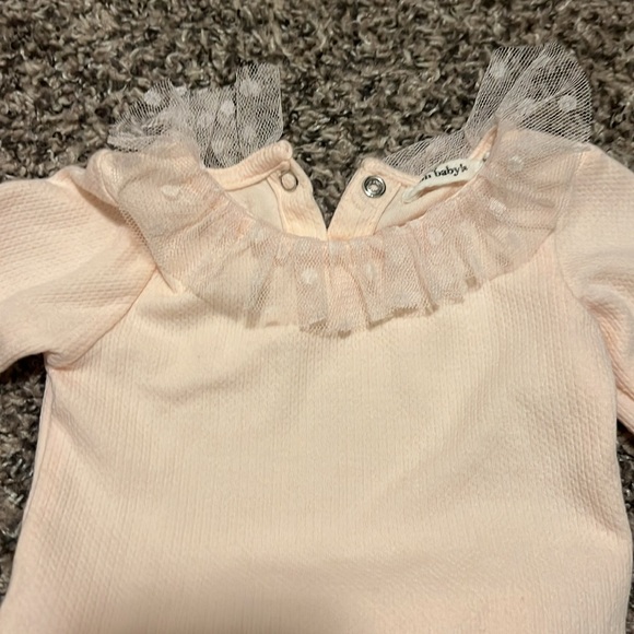 oh baby! Pointelle Dotted Mesh Collar Set - Pale Pink 0-3 months - Picture 7 of 7
